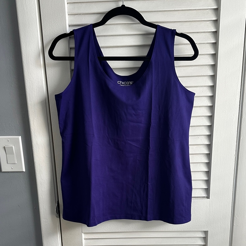 Chicos size 2 tank top Large deep purple